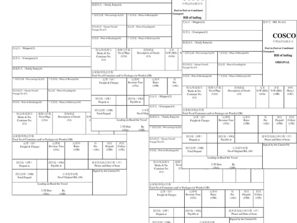 海运提单你认识几种？