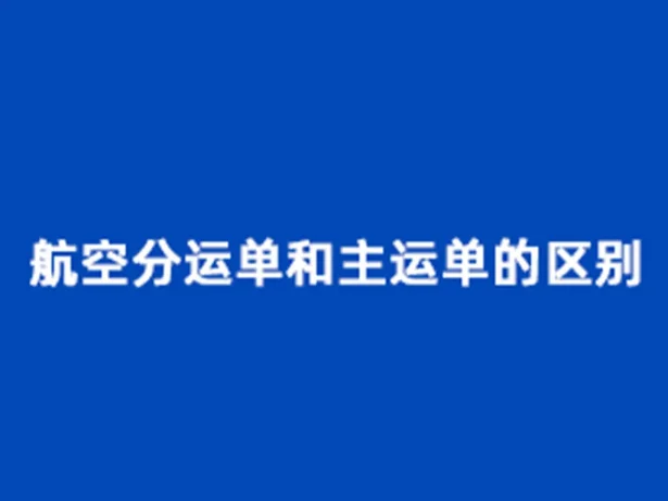 航空主单 (MAWB) 与分单 (HAWB) 深度解析:国际空运的核心单据