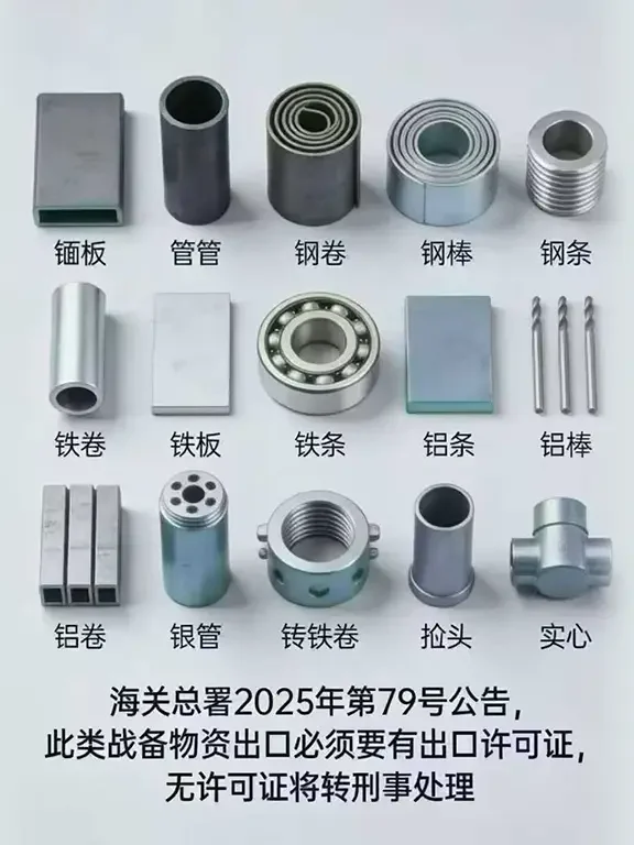 钢卷、铁条、铝棒出口需许可证,无证移送刑案!2026年起这些产品严管