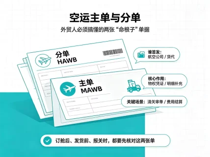 空运主单与分单:外贸人必须搞懂的两张“命根子”单据