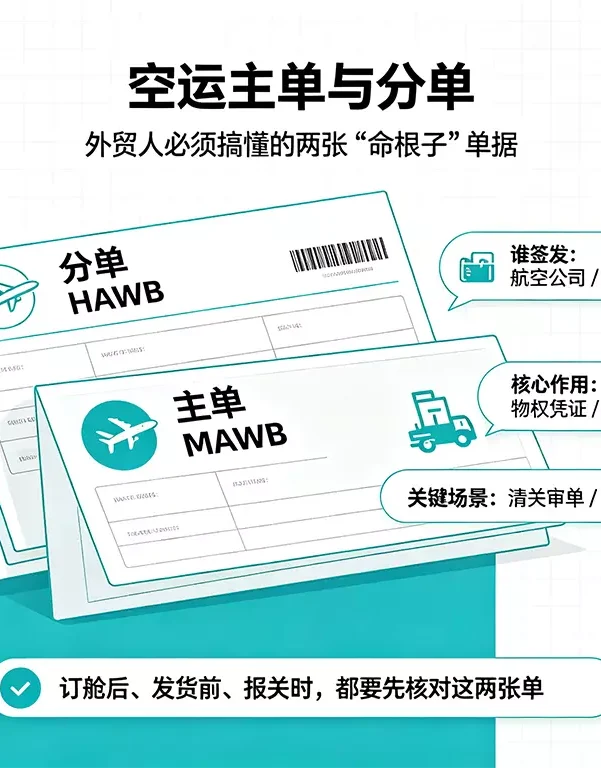 空运主单与分单:外贸人必须搞懂的两张“命根子”单据